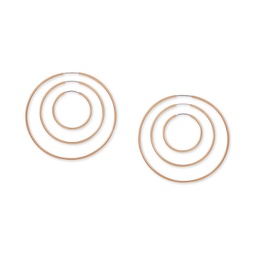 Gold-tone Set of Three Endless Hoops 1 ¼” 2” 2 ¾”