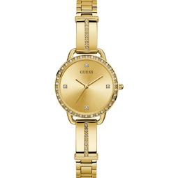 Womens Gold-Tone Stainless Steel Semi-Bangle Bracelet Watch 30mm