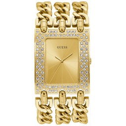 Gold-Tone Stainless Steel Chain Bracelet Watch 39x47mm