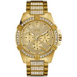 Mens Crystal Gold-Tone Stainless Steel Bracelet Watch 46mm