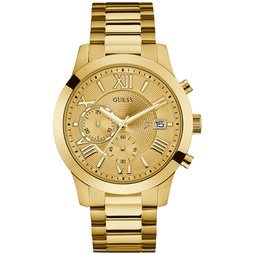 Mens Chronograph Gold-Tone Stainless Steel Bracelet Watch 45mm