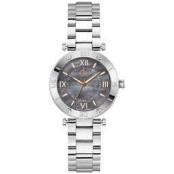 Gc Muse Womens Swiss Silver-Tone Stainless Steel Bracelet Watch 34mm