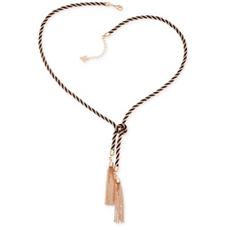 Two-Tone Knotted Tassle Necklace