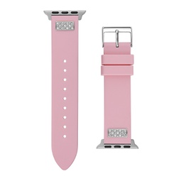 Womens Pink Silicone Strap with Glitz Insert 38mm 39mm 40mm Apple Watch Band
