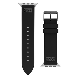 Mens Black Glitz Silicone Strap 42mm 43mm 44mm Apple Watch Band