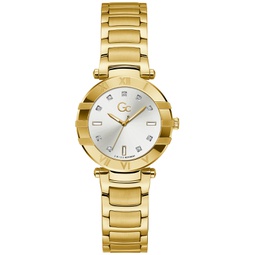 Gc Cruise Womens Swiss Gold-Tone Stainless Steel Bracelet Watch 32mm