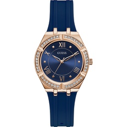 Womens Blue Silicone Strap Watch 36mm