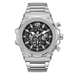 Mens Multi-Function Silver-Tone Stainless Steel Watch 48mm