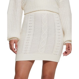 Womens Brielle Pull-On Mini Sweater Skirt