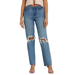 Womens Relaxed Straight-Leg Jeans