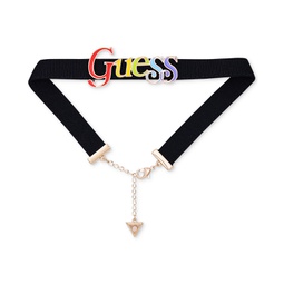 Gold-Tone Rainbow Logo Choker Necklace 14 + 2 extender