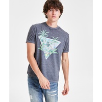 Mens Triangle Palm Tree Logo Graphic T-Shirt