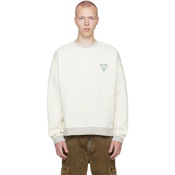 Off White Relaxed Sweatshirt 231603M204001