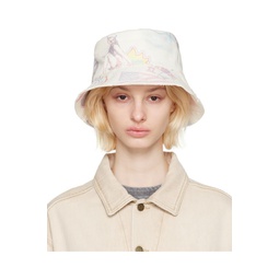 Off White Printed Bucket Hat 231603F015000