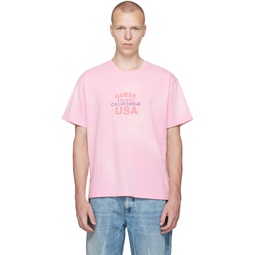 Pink Faded T Shirt 231603M213001