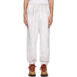 White Faded Lounge Pants 222603M190000