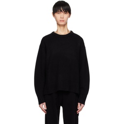 Black Cozy Sweater 241173M201000