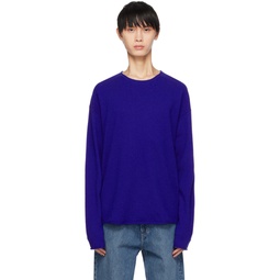 Blue Oversized Sweater 241173M201007