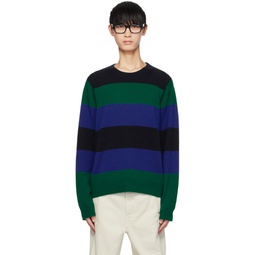 Navy Stripe Sweater 241173M201011