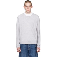 Gray Oversized Sweater 241173M201015