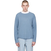 Blue Oversized Sweater 241173M201016