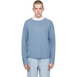 Blue Oversized Sweater 241173M201016