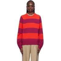 Red   Purple Stripe Sweater 241173F096006