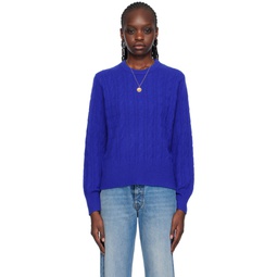 Blue Crewneck Sweater 241173F096008