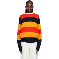 Multicolor Striped Sweater 241173F096002