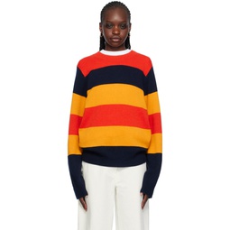 Multicolor Striped Sweater 241173F096002