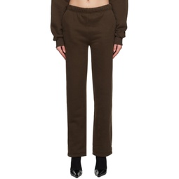 Brown Flared Lounge Pants 231897F086004