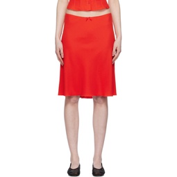 Red Paloma Midi Skirt 241897F092005
