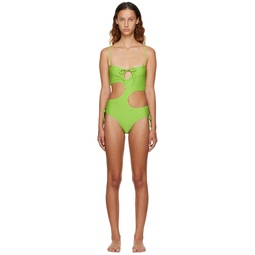 SSENSE Exclusive Green One Piece Swimsuit 222897F103000