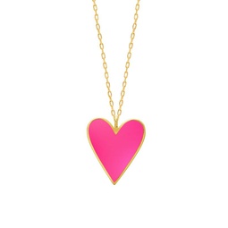 Neon 14K Gold Vermeil & Enamel Heart Pendant Necklace