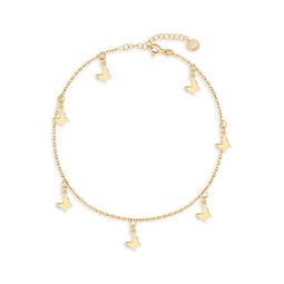 Grand Entrance 14K Yellow Gold Vermeil Butterfly Anklet