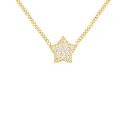 Perfect Pairing 14K Yellow Gold Vermeil & Cubic Zirconia Cavier Star Pendant Necklace