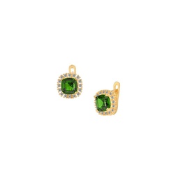 Bejeweled 14K Yellow Goldplated Sterling Silver & Emerald Cut Cubic Zirconia Drop Earrings