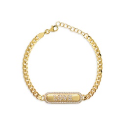 Love & Protection 14K Gold Vermeil & Micro Pave Zirconia Bracelet