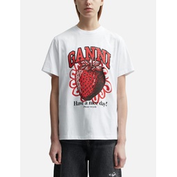 White Relaxed Strawberry T-shirt