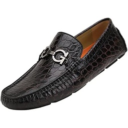 Mens Driving Moccasins Dress Shoes, Leather Casual Slip On Breathable Penny Loafers for Men