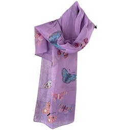 100% Pure Silk Scarf 60”x20” Women Fashion Sunscreen Shawls Wraps Dupatta Beautiful Scarf spring winter or summer gifts