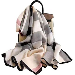 Womens versatile autumn/winter travel fashion shawl with a thin spring/summer printed cotton scarf
