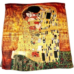 Soft Silk Scarf Shawl Wrap Art The Kiss Gustav Klimt Valentine