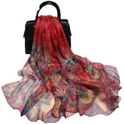 Natural Long Silk Scarf for Women Large Silk Scarves Women Silk Scarf Female Shawl Hijab Luxury Design