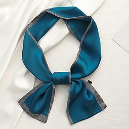 MJWDP Square Scarf Hair Tie Print Satin Silk Scarf Head Scarf for Women Small Long Strip Silk Scarf (Color : D, Size : 9 * 100CM)