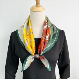MJWDP Mulberry Silk Scarf Korean Style All-Match Spring and Autumn Silk Scarf (Color : A, Size : One Size)