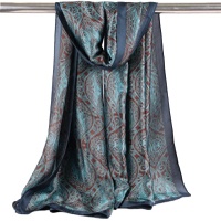 Brocade 100% silk like feeling fashion scarf extra large unique and elegant