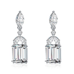 sterling silver cubic zirconia drop earrings