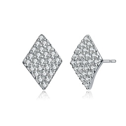sterling silver cubic zirconia kite stud earrings