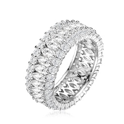 sterling silver clear marquise cubic zirconia eternity ring